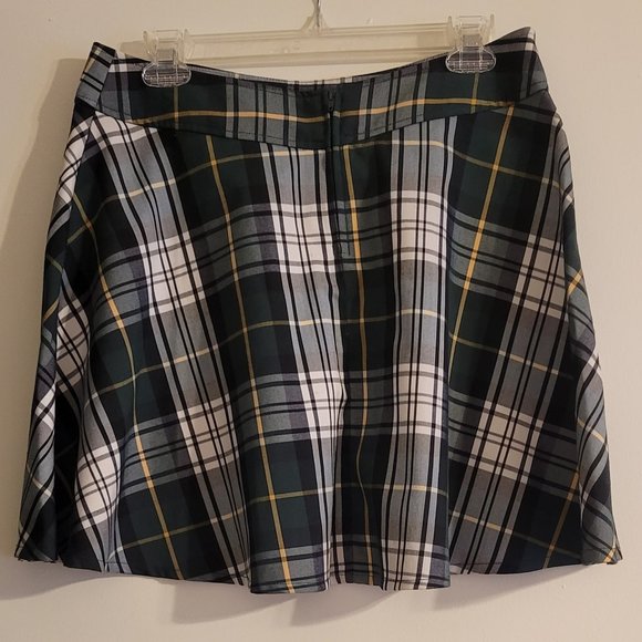 Tracy Evans Limited Green Plaid Skirt size 5 - Picture 2 of 3